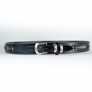 Black Calgary Leather Belt